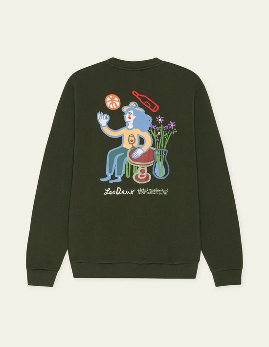 Les Deux RURAL SWEATSHIRT Rosin Green — Les Deux