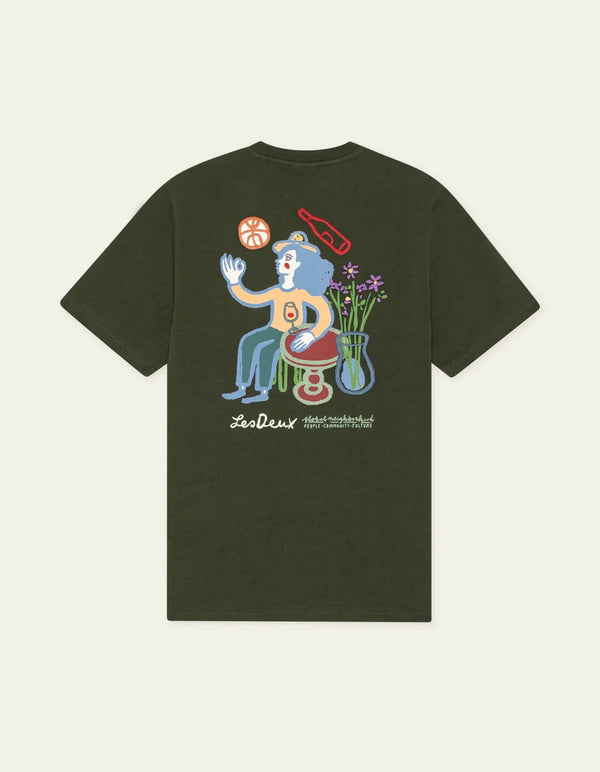 Les Deux RURAL S/S TEE Rosin Green — Les Deux