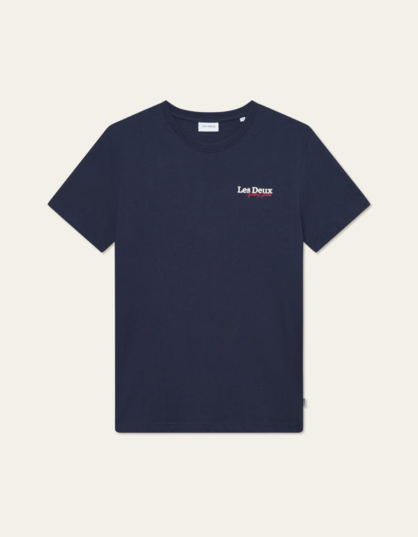Les Deux Racing T-Shirt Dark Navy — Les Deux