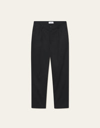 Les Deux Randall Pleated Twill Suit Pants Black