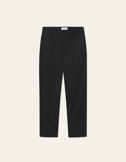 Les Deux Randall Pleated Twill Suit Pants Black