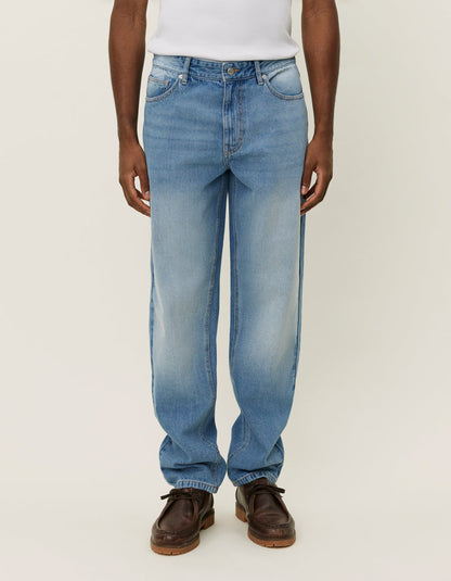 Les Deux Ryder Washed Denim Pants Light Blue Wash