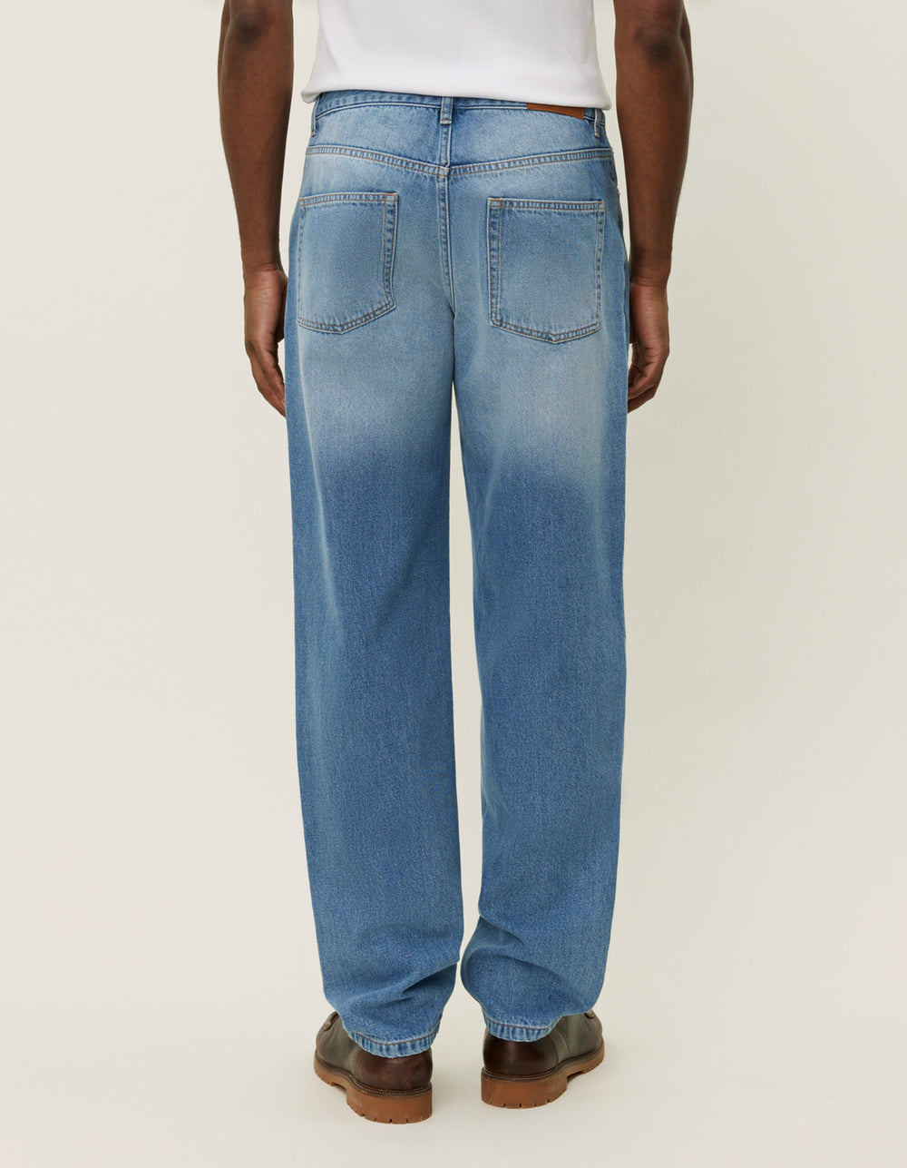 Les Deux Ryder Washed Denim Pants Light Blue Wash
