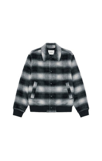 Les Deux SHADOWCHECK VARSITY JACKET Black