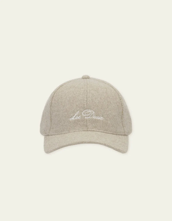 Les Deux SIGNATURE WOOL BASEBALL CAP Dark Sand — Les Deux