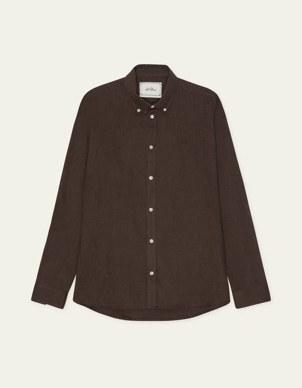 Les Deux SOFT FLANNEL SHIRT Delicioso Brown — Les Deux
