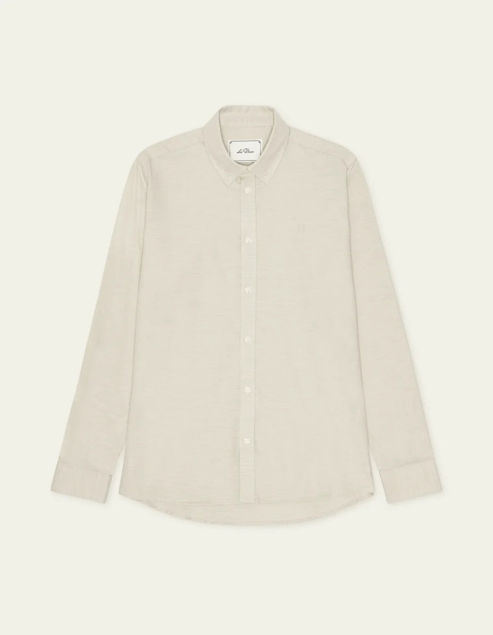 Les Deux SOFT FLANNEL SHIRT Oyster Gray White