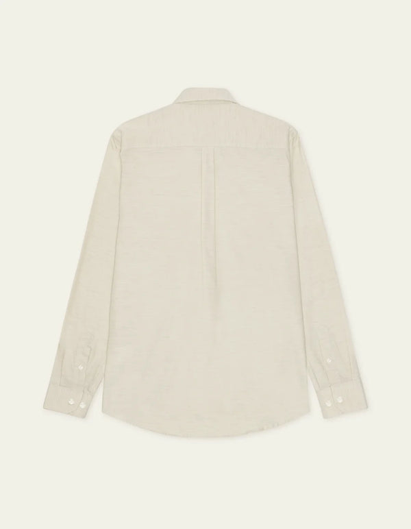 Les Deux SOFT FLANNEL SHIRT Oyster Gray White