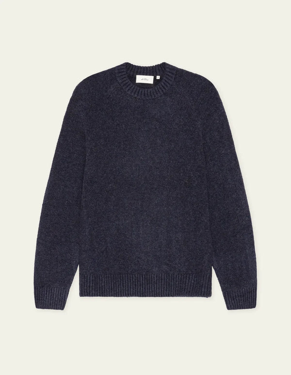 Les Deux SOFT ROUNDNECK KNIT Dark Navy Blue — Les Deux