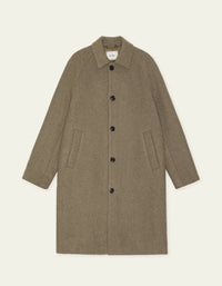 Les Deux SOLID WOOL COAT Dark Sand Melange