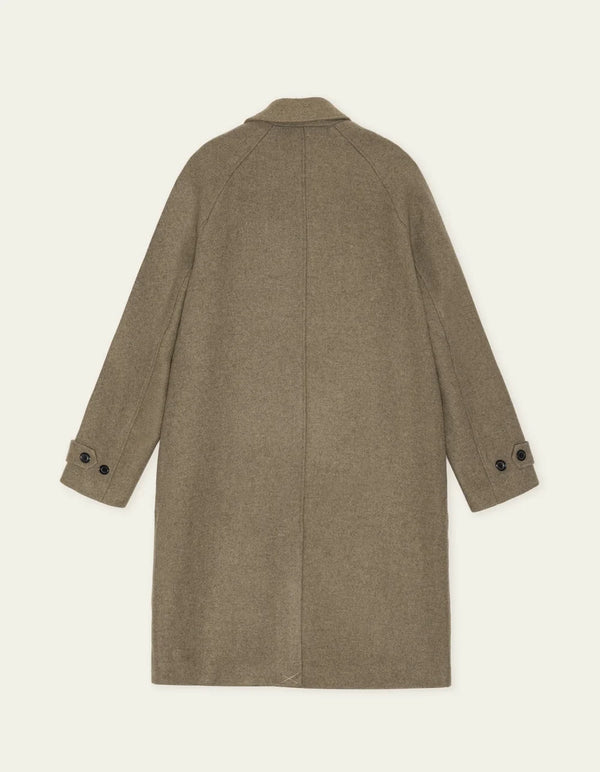 Les Deux SOLID WOOL COAT Dark Sand Melange