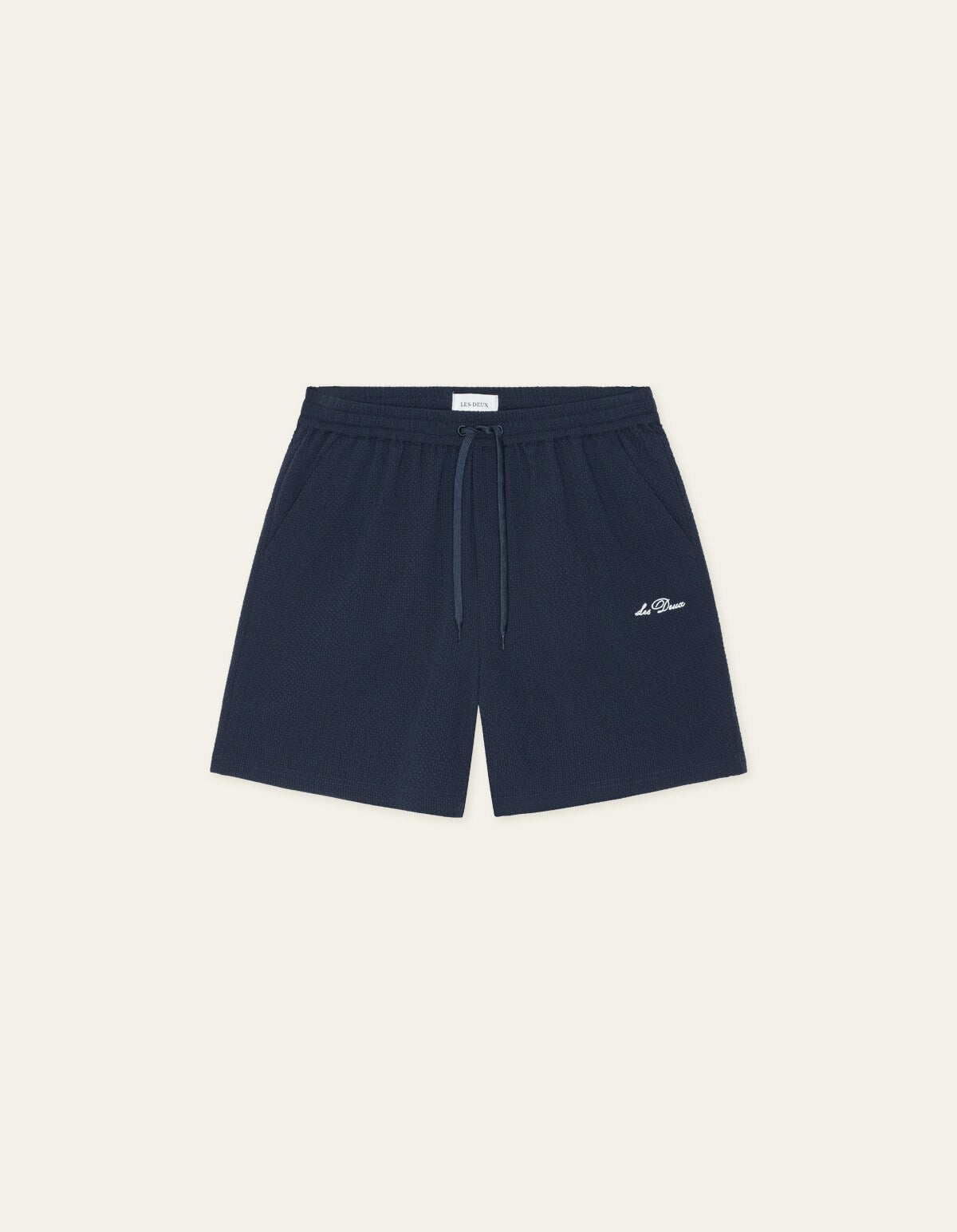 Les Deux STAN SEERSUCKER SWIM SHORTS Dark Navy