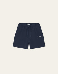 Les Deux STAN SEERSUCKER SWIM SHORTS Dark Navy