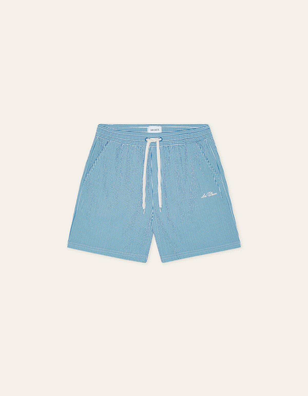 Les Deux STAN STRIPE SEER SWIM SHORTS Palace Blue