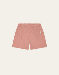 Les Deux STRIPE SEERSUCKER SWIM SHORTS Rhubarb Red