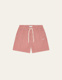 Les Deux STRIPE SEERSUCKER SWIM SHORTS Rhubarb Red