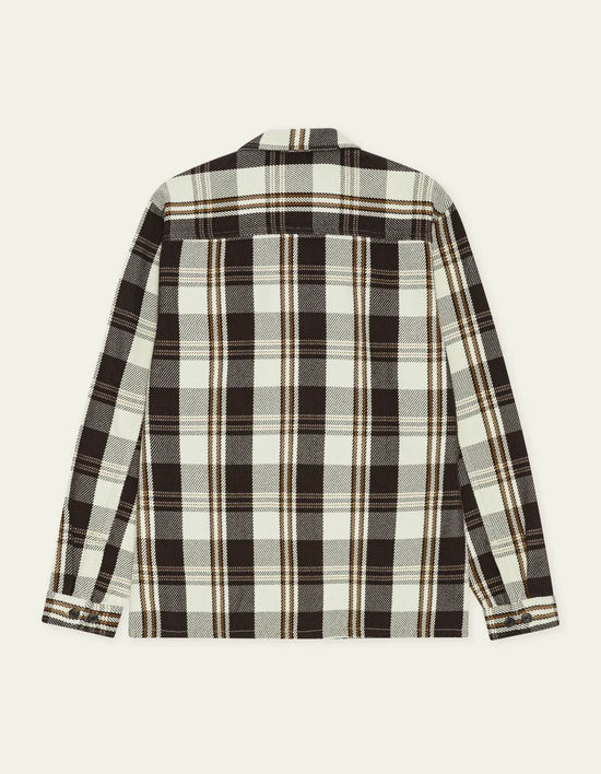 Les Deux STRUCTURED CHECK OVERSHIRT Dark Sand