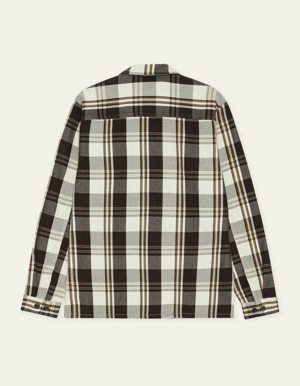 Les Deux STRUCTURED CHECK OVERSHIRT Dark Sand