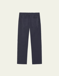 Les Deux Seersucker Suit Pants Dark Navy Blue