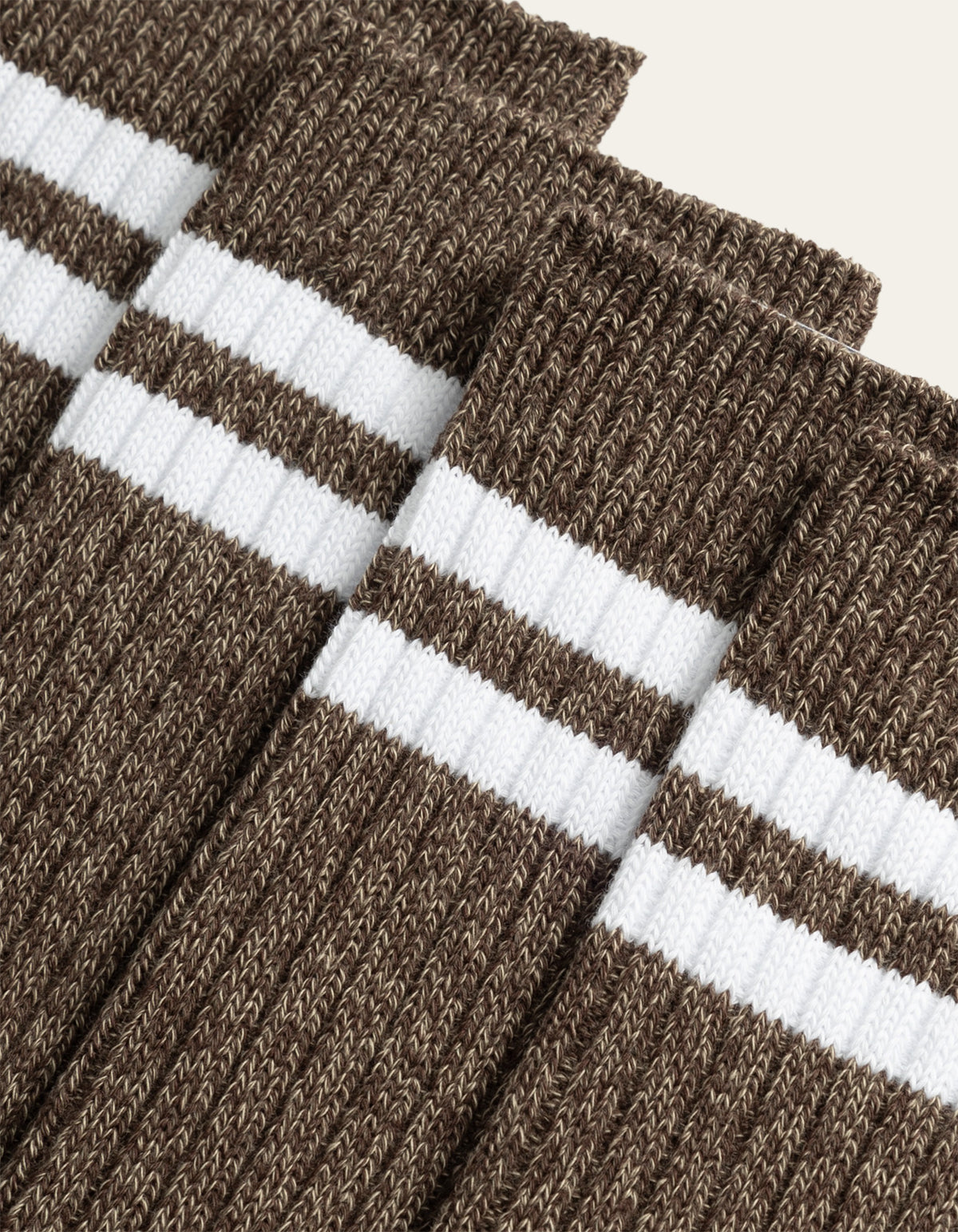 Les Deux Striped Melange Socks Slate Brown