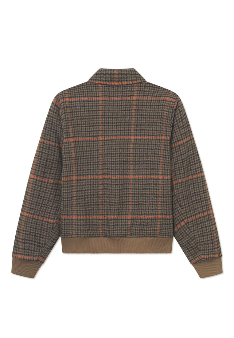 Les Deux Varsity Houndstooth Jacket Teak Brown