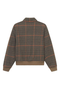Les Deux Varsity Houndstooth Jacket Teak Brown