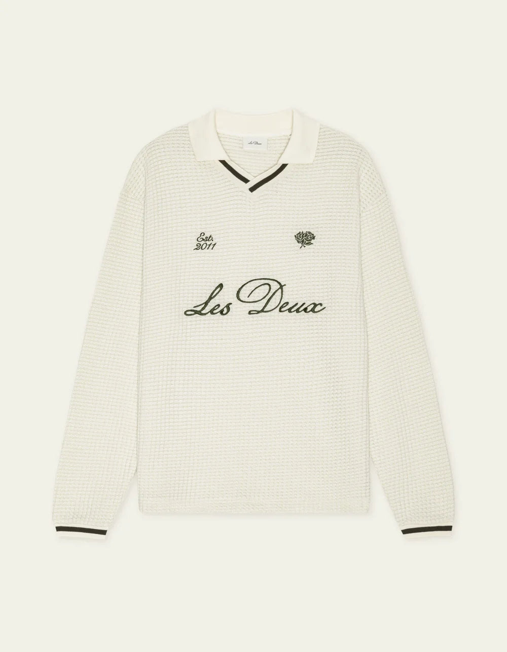 Les Deux WAFFLE LS FOOTBALL JERSEY Ivory