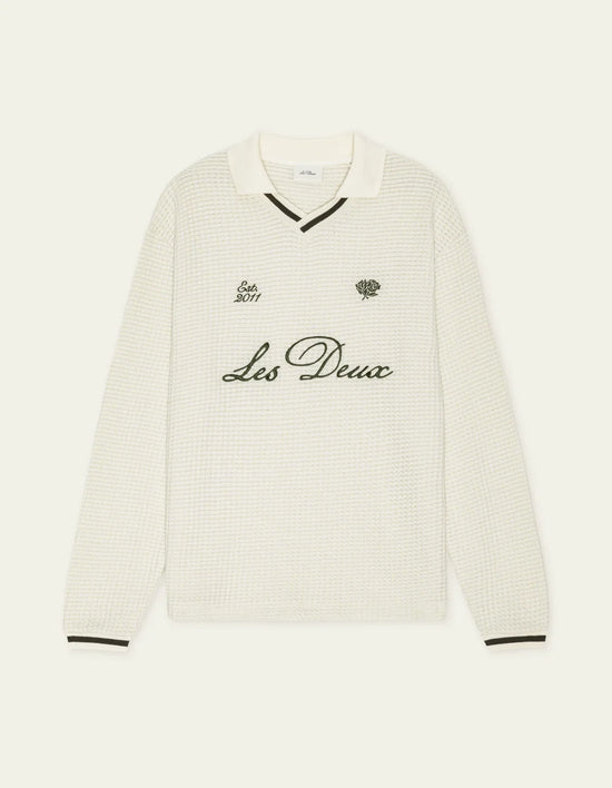 Les Deux WAFFLE LS FOOTBALL JERSEY Ivory — Les Deux