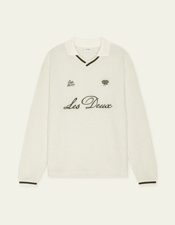 Les Deux WAFFLE LS FOOTBALL JERSEY Ivory — Les Deux