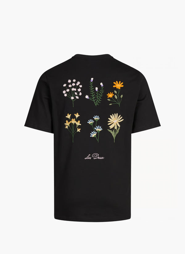 Les Deux WILD FLOWER S/S TEE Black — Les Deux