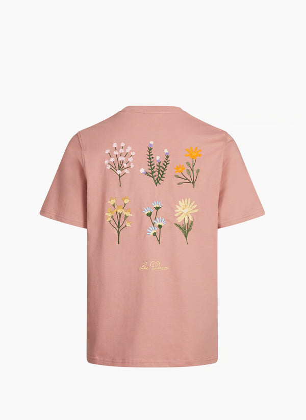 Les Deux WILD FLOWER S/S TEE Ash Rose Pink — Les Deux