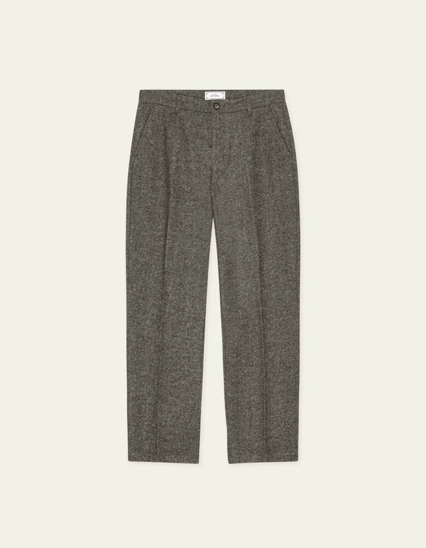 Les Deux WOOL MELANGE SLACK PANTS Caribou — Les Deux