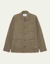 Les Deux WOOL OVERSHIRT Dark Sand Melange