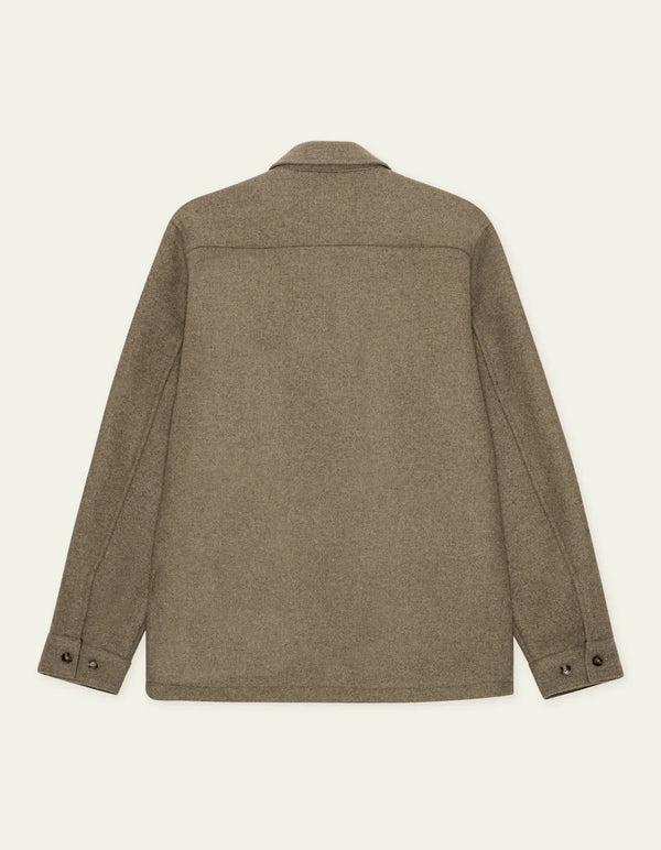 Les Deux WOOL OVERSHIRT Dark Sand Melange
