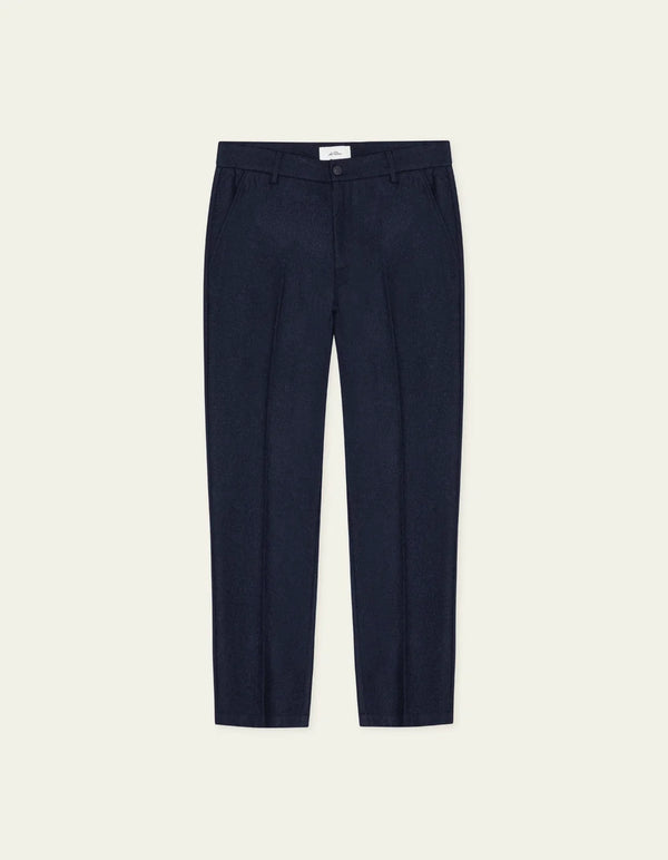 Les Deux WOOL REG SUIT PANTS Dark Navy Blue — Les Deux