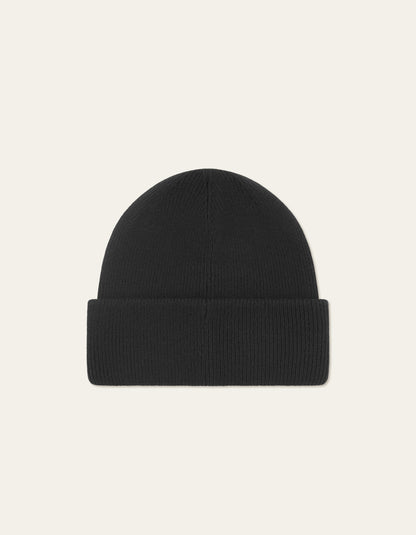 Les Deux Wayne Embroidered Beanie Black
