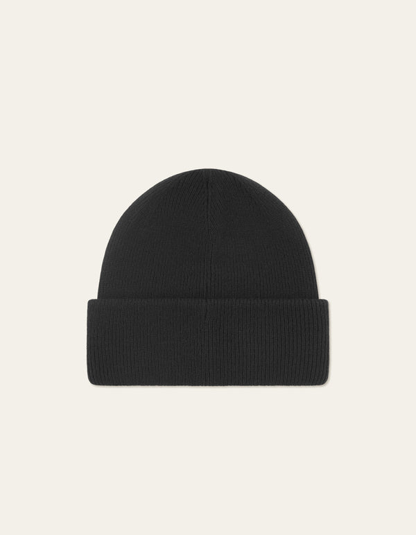 Les Deux Wayne Embroidered Beanie Black