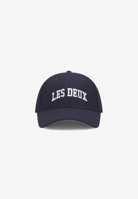 Les Deux Wool Baseball Cap Dark Navy