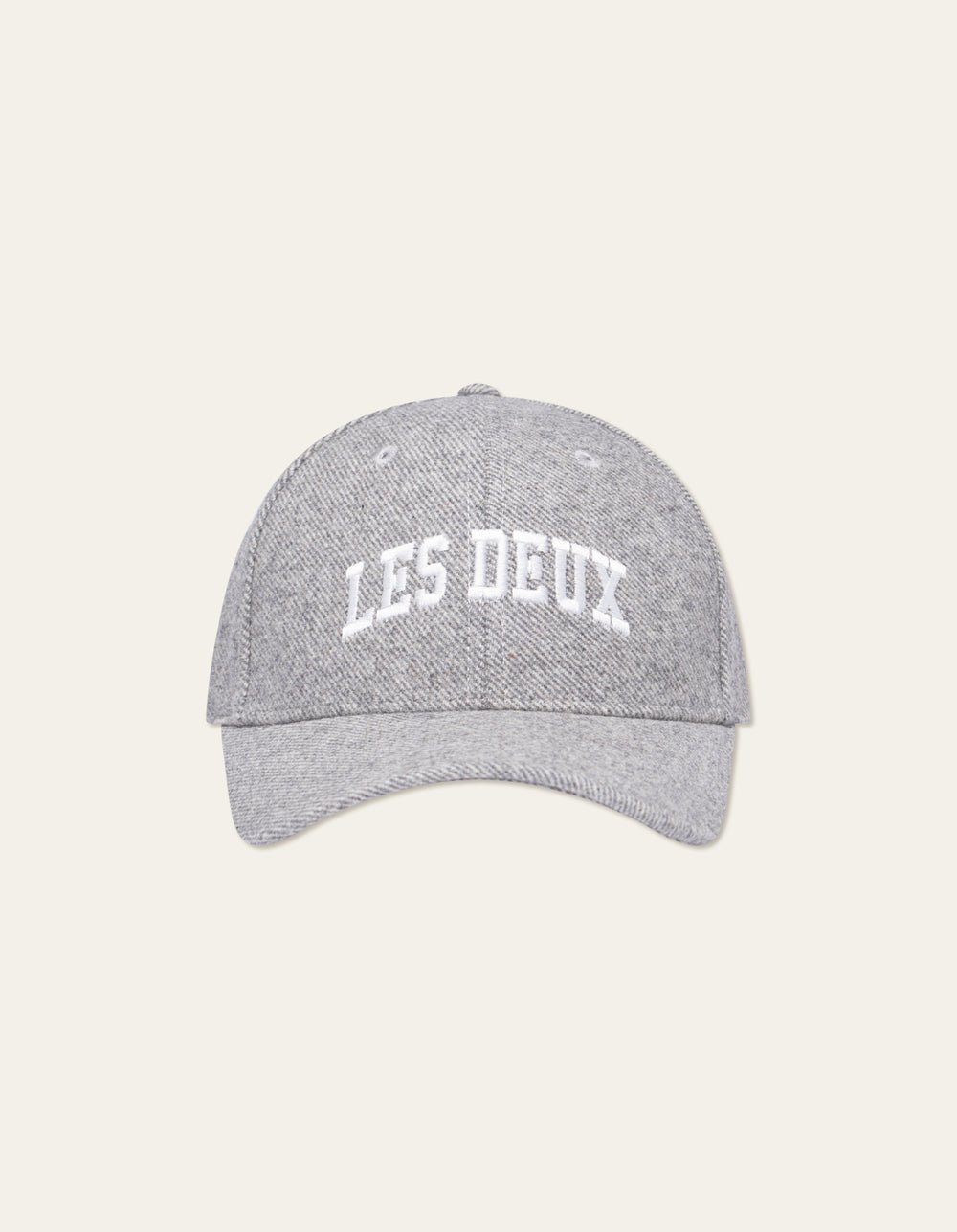Les Deux Wool Baseball Cap Grey Melange