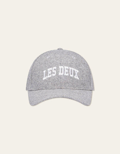 Les Deux Wool Baseball Cap Grey Melange