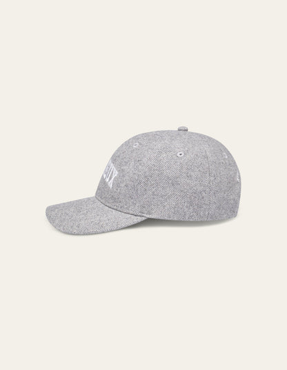 Les Deux Wool Baseball Cap Grey Melange