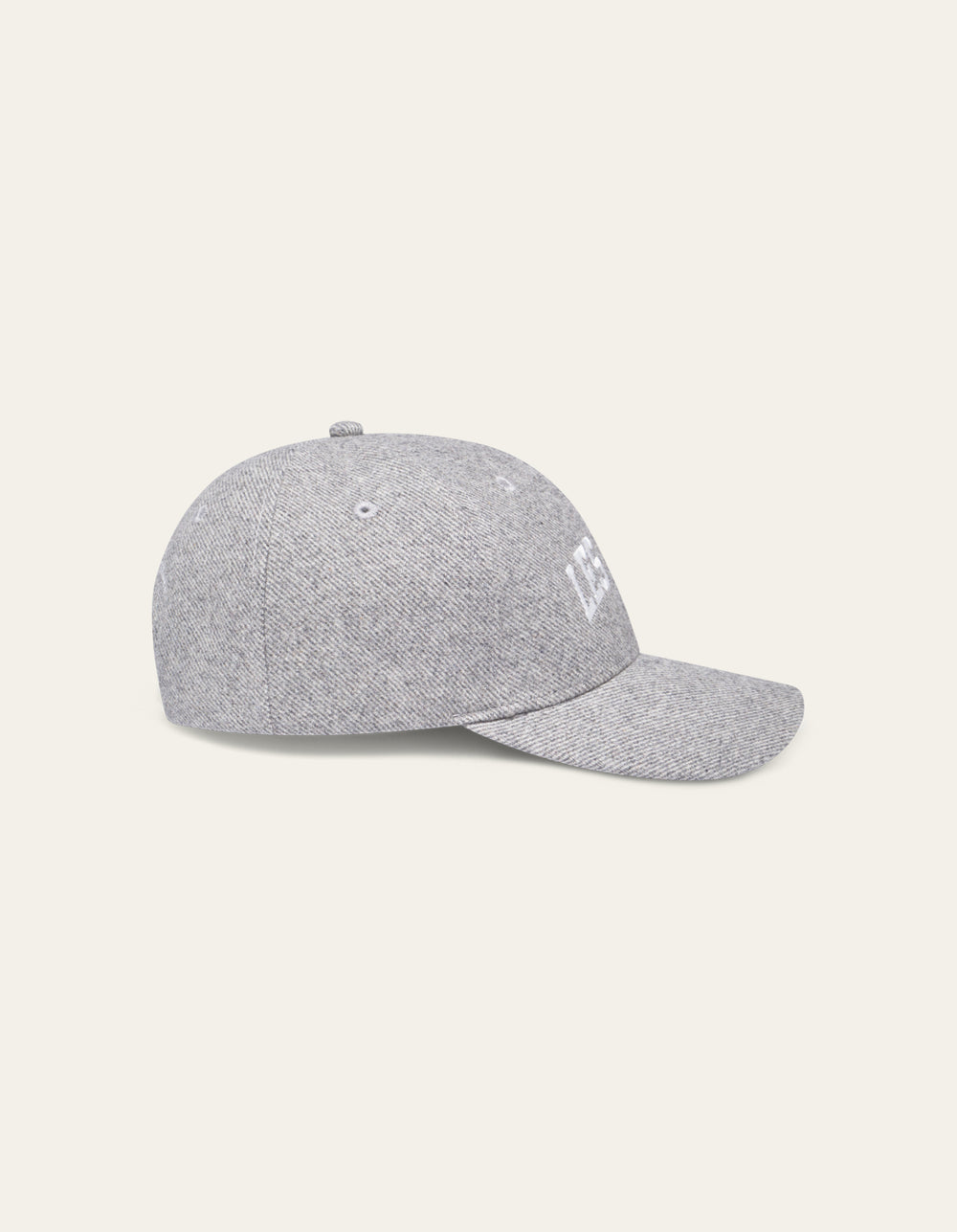 Les Deux Wool Baseball Cap Grey Melange