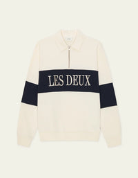 Les Deux ZIPPER RUGBY SWEATSHIRT Ivory