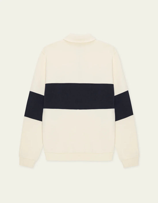 Les Deux ZIPPER RUGBY SWEATSHIRT Ivory