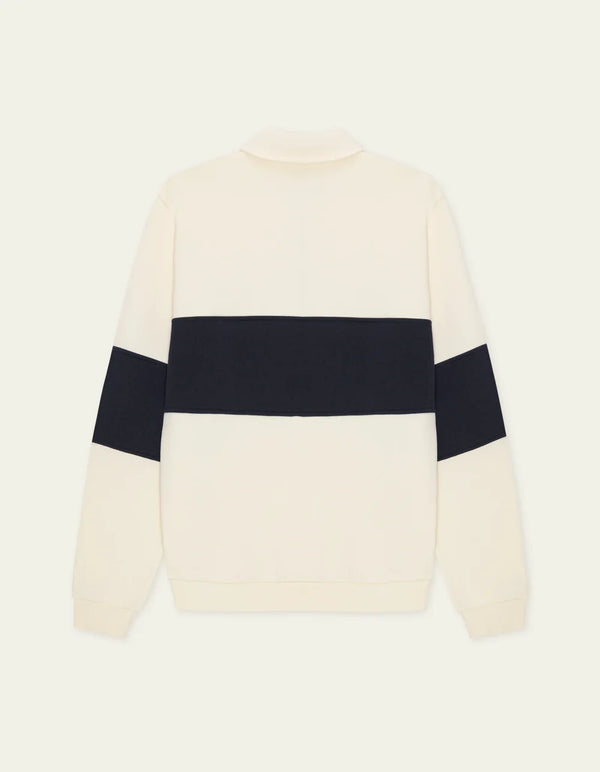 Les Deux ZIPPER RUGBY SWEATSHIRT Ivory