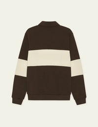 Les Deux ZIPPER RUGBY SWEATSHIRT Mole Brown