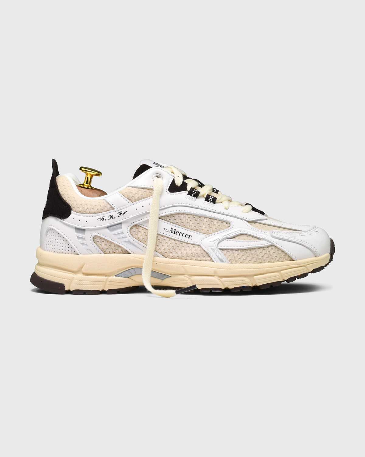 MERCER THE RE-RUN VINTAGE NAPPA WHITE / BROWN