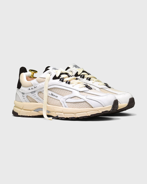 MERCER THE RE-RUN VINTAGE NAPPA WHITE / BROWN