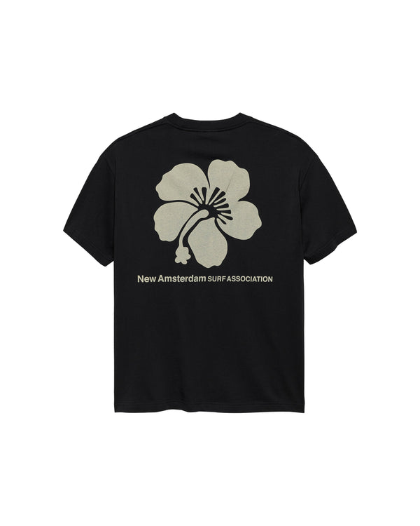New Amsterdam HIBISCUS S/S TEE Black — New Amsterdam