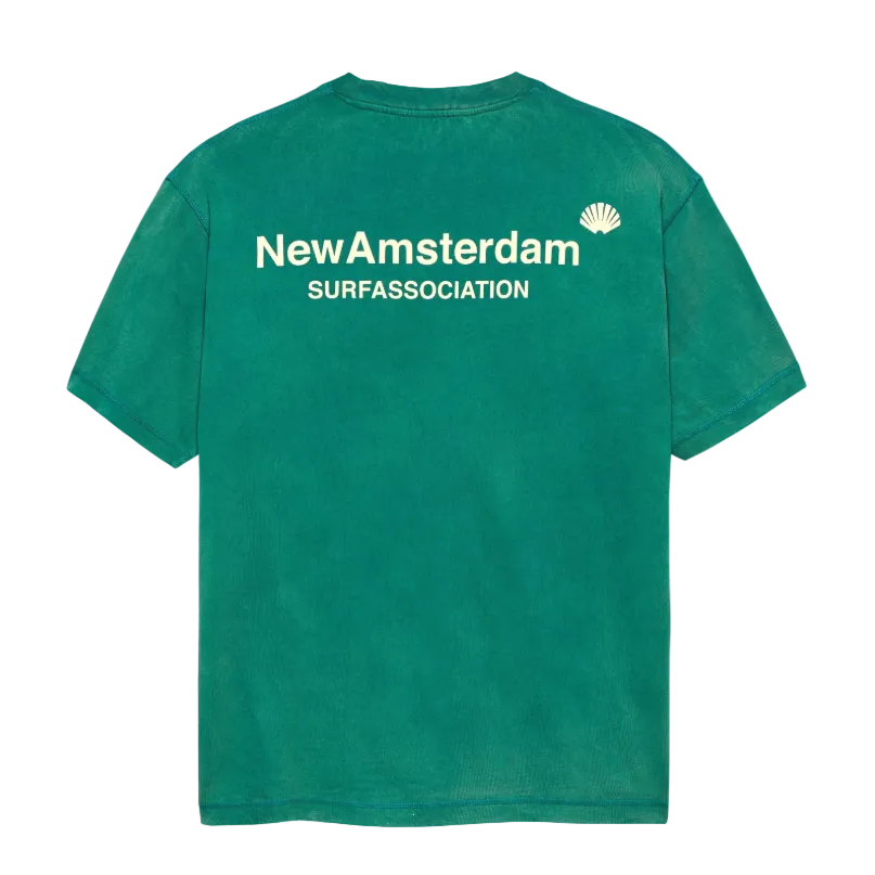 New Amsterdam LOGO S/S TEE Sea Green Butter Yellow